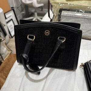 Michael Kors Black Crocodile-Embossed Women's Bag